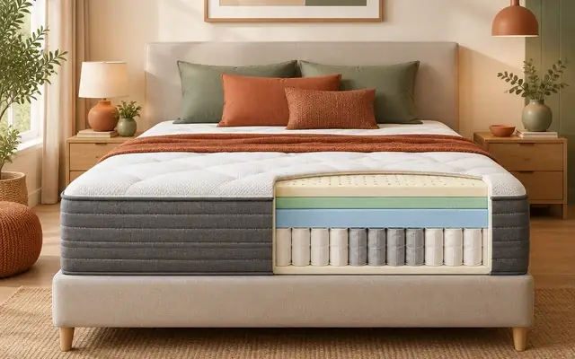 Wat is een hybride matras? Opbouw, voordelen en nadelen